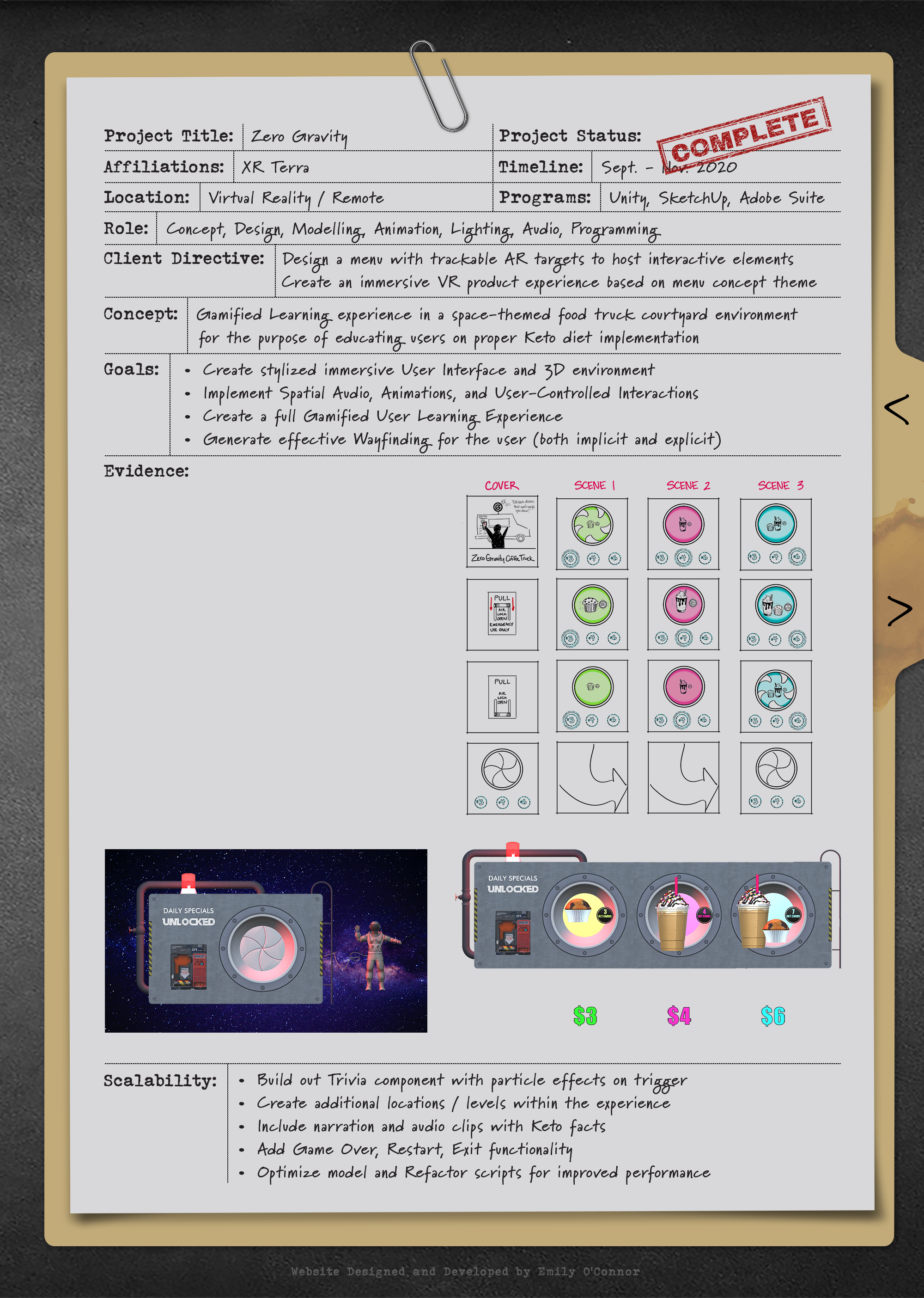 XR Project Background Zero Gravity